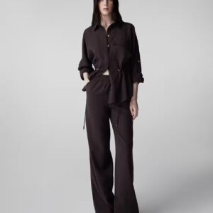 İPEKYOL ELASTİK BEL WİDE LEG PANTOLON