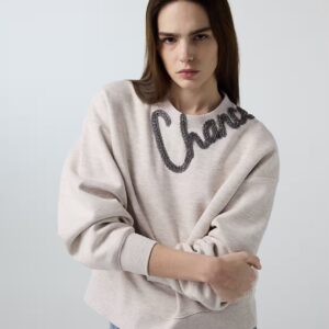 İPEKYOL NAKIŞLI BONCUKLU SWEATSHİRT