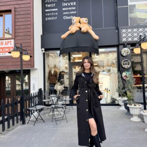 BEİAZ MORA KLASİK KUŞAKLI TREÇKOT