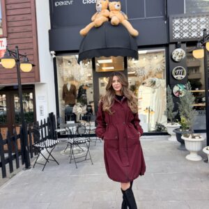 BEİAZ NORA BORDO STANDART BEDEN TREÇKOT